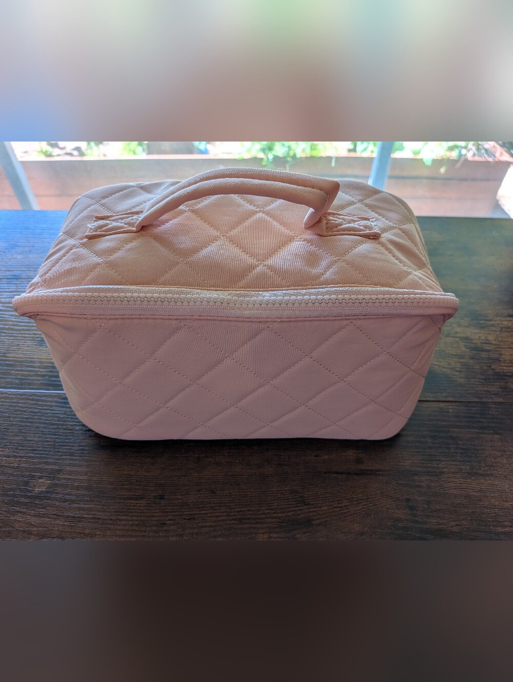 Quilted Pink Women’s Carry Bag - Soft Pink Travel Pouch--2 Pieces